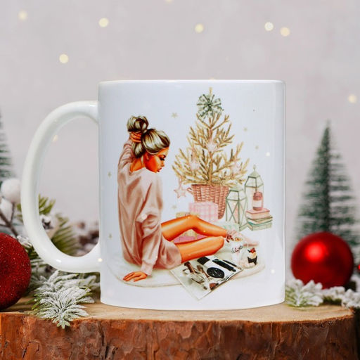 Кружка керамическая новогодняя Нежность, 320 мл