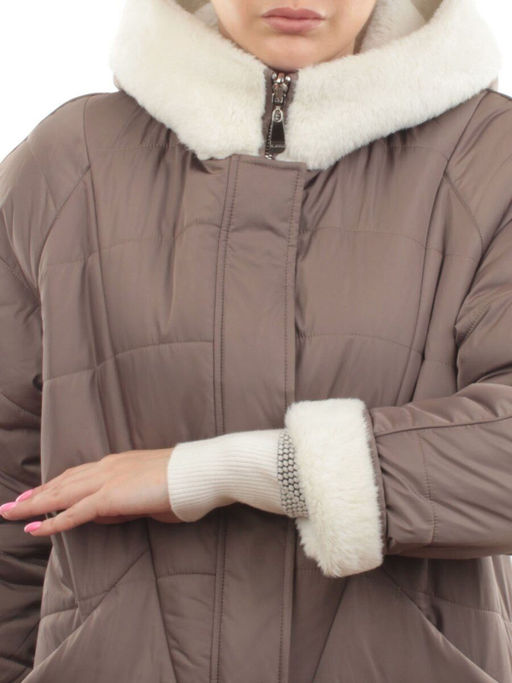 2660 DK. BEIGE Пальто двухстороннее женское еврозима (100 гр. холлофайбер) - Fashion фото 7