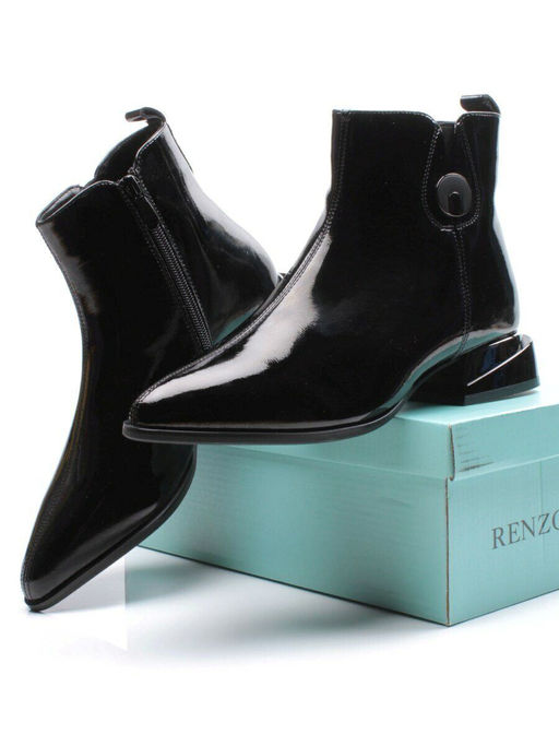 01-PCG265-1 BLACK Ботинки демисезонные женские (натуральная кожа, байка) - Фабричный китай фото 17