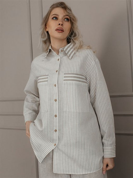 рубашка лен 50%, хлопок 50%