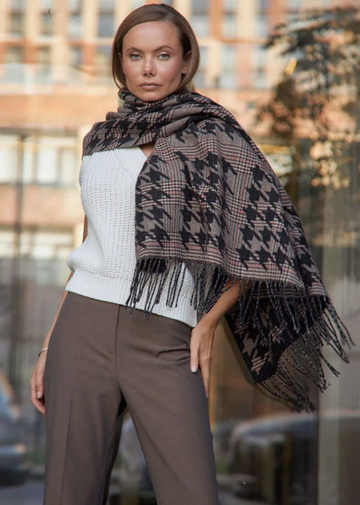 в составе ШЕРСТЬ и КАШЕМИР Большой, мягкий, теплый двусторонний палантин. - Tantino фото 12