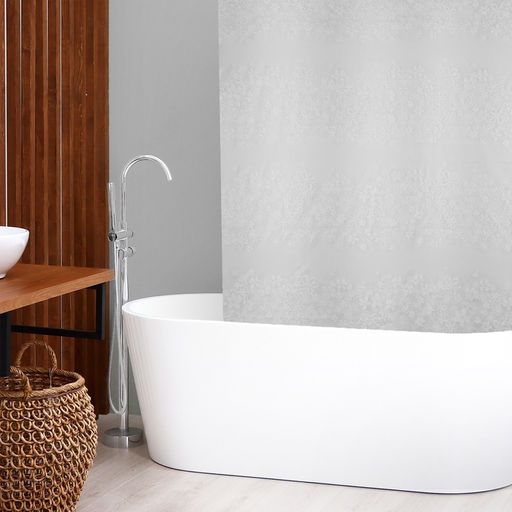 Штора для ванной «Цветочный вальс», с люверсами, с утяжелителями, PEVA ароматизированная, 180×180 см, белая