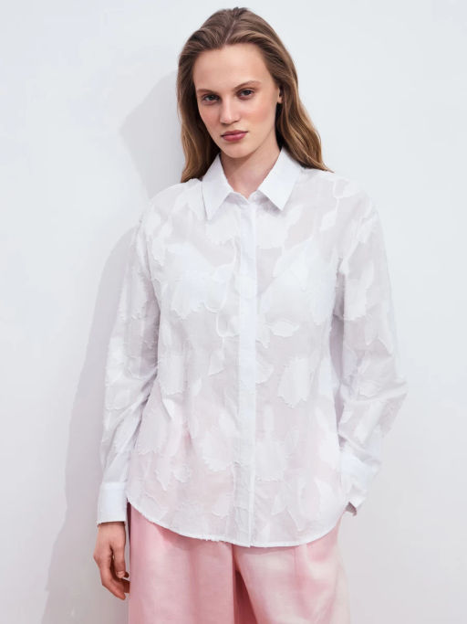 Свободная рубашка из хлопка ZR2605022005-2 / Zarina
