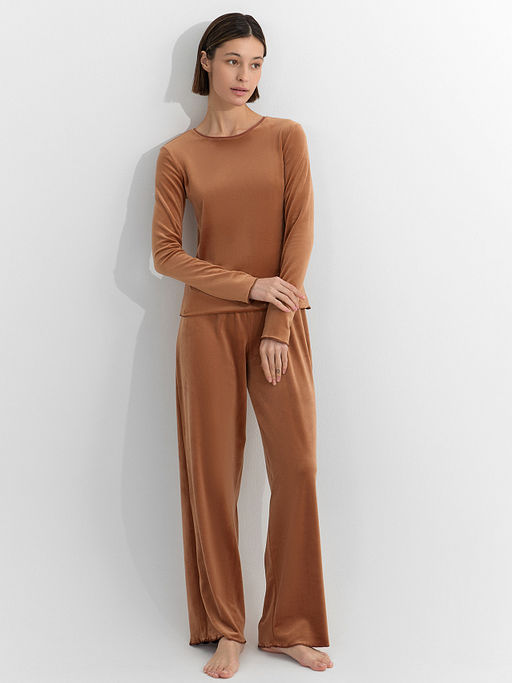 Комплект домашний женский велюровый коричневый - Mark formelle фото 5