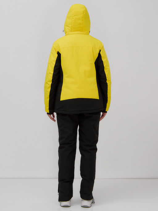 Горнолыжная куртка женская зимняя желтого цвета 027J - Chunmai фото 13