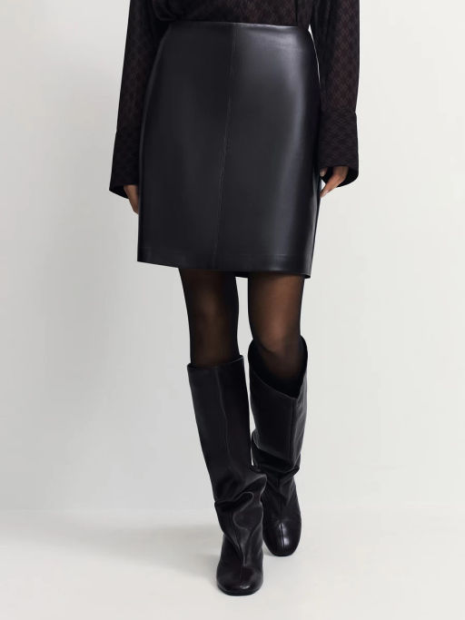 Юбка мини из искусственной кожи / Zarina