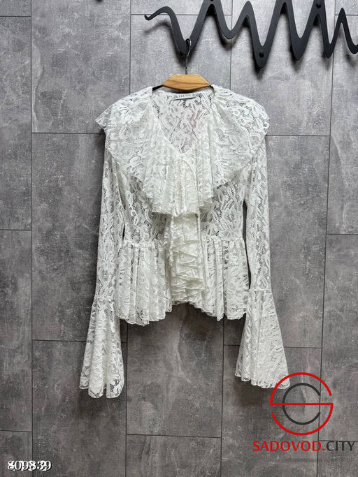 Кружевная блуза с объемными клеш манжетами - Bruno фото 2