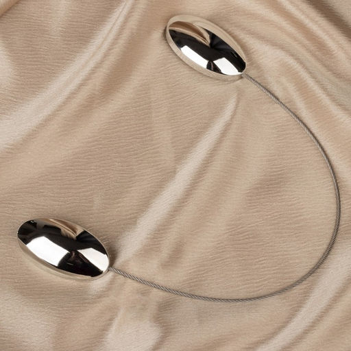 Подхват для штор, 6×3.5 см, цвет серебряный