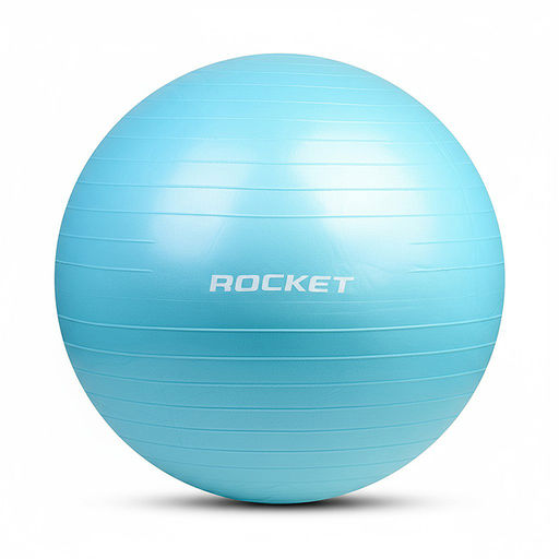 Фитбол 70см ROCKET Антивзрыв, цвет голубой (70-75см1000г)