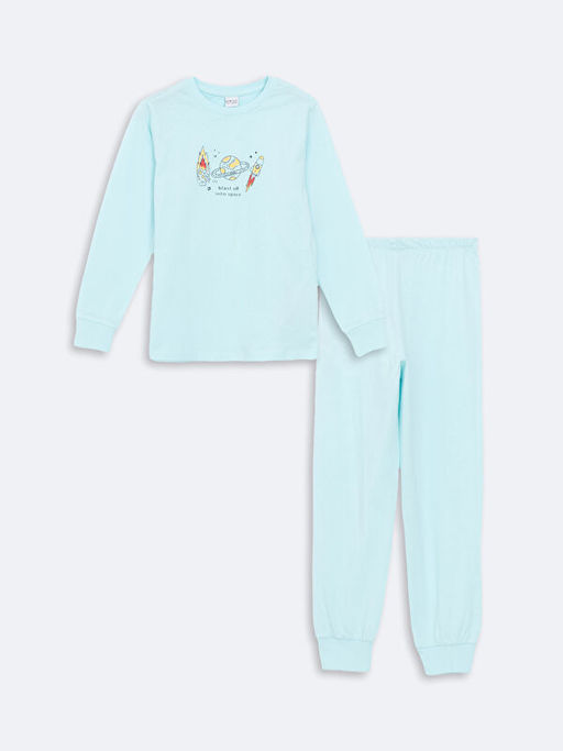 Bisiklet Yaka Erkek ?ocuk Pijama Tak?m?