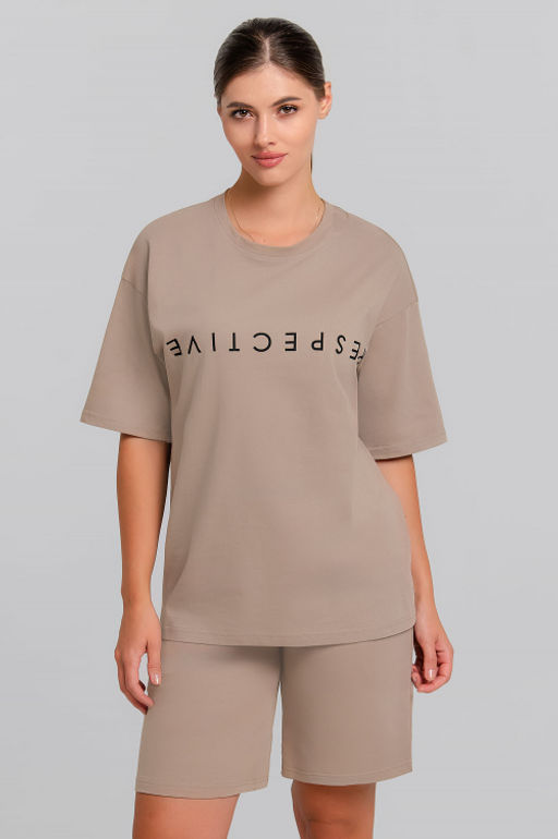 Арт. 51301 Костюм женский с шортами 42-50 (5 шт) Цвет:верх-хаки, низ-хаки