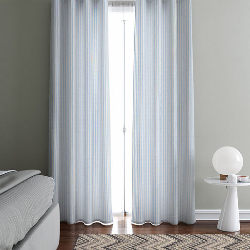 Шторы, 2шт 148х260см "Марина Дор" полоса, на шторной ленте, рогожка, хлопок "Премиум" 186г/м2, упаковка классическая 28х41см, "Домашняя мода" (Россия)