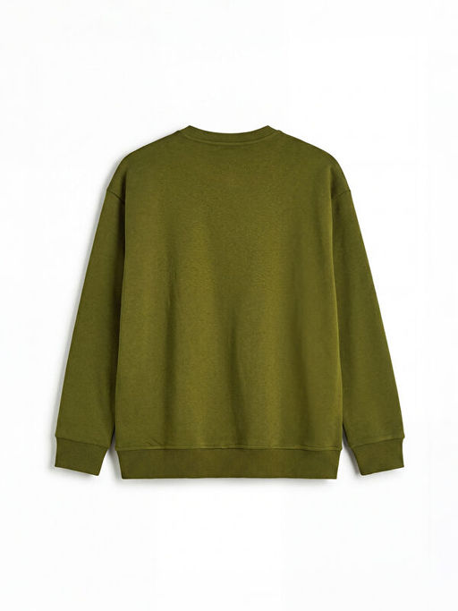 Bisiklet Yaka Erkek Kal?n Sweatshirt