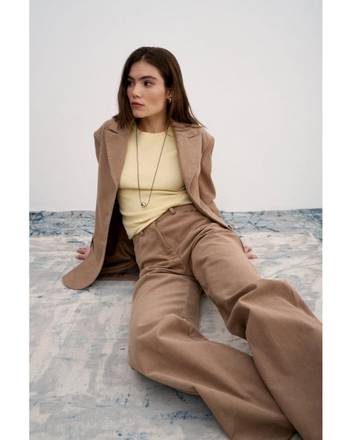 Жакет THE VERY 2421 оливково-коричневый  фото 30