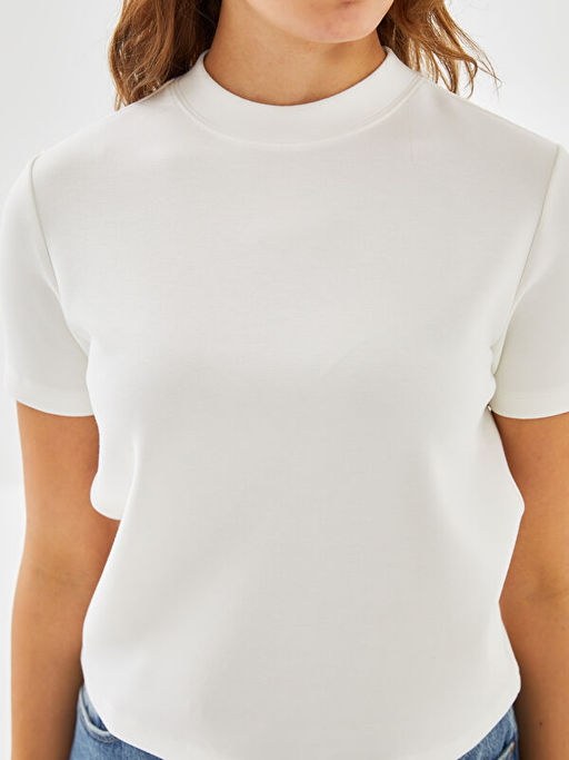 Bisiklet Yaka Kad?n Ti??rt