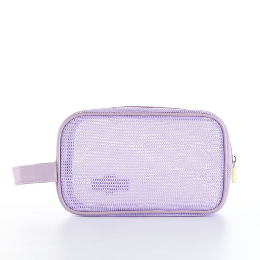Косметичка на молнии сетчатая, с ручкой, Best, сиреневая - Simaland фото 2
