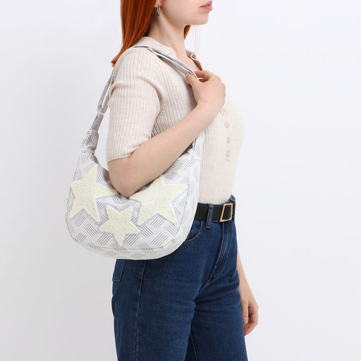 Сумка молодёжная на молнии, 36?8?23 см, голубая