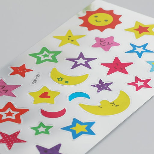 Цена за 3 шт. Наклейка пластик «Ночное небо», 9.5×17.5 см, МИКС