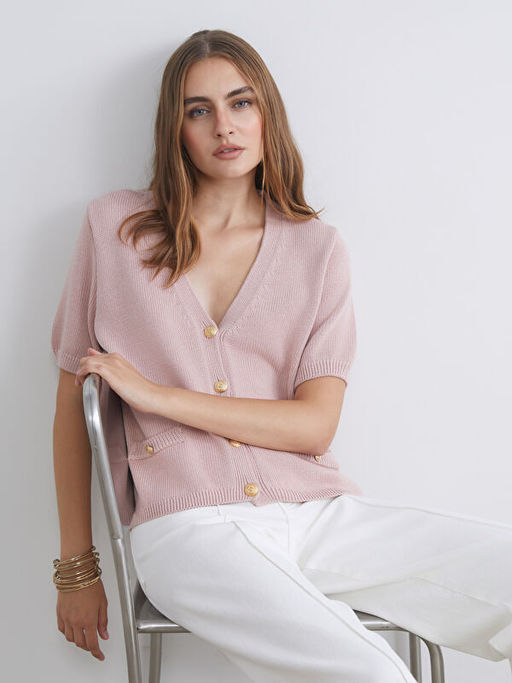 V Yaka Kad?n Triko H?rka