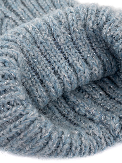 Шапка жен. мох+шерсть+виск+люр LB-BR55034 white/l.blue - Labbra фото 4