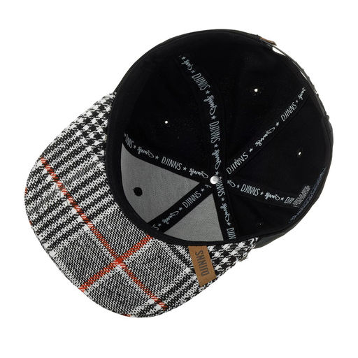 Бейсболка DJINNS арт. 6P SB Check Tweed Rev. (черный)  фото 2