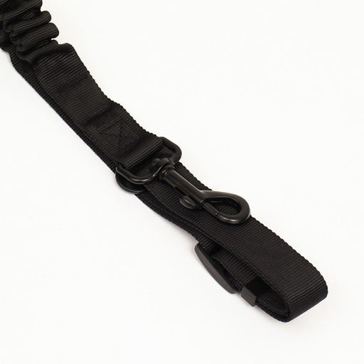 Ремень безопасности для собак амортизирующий, 54-75 х 2,5 см, черный - Пижон фото 5