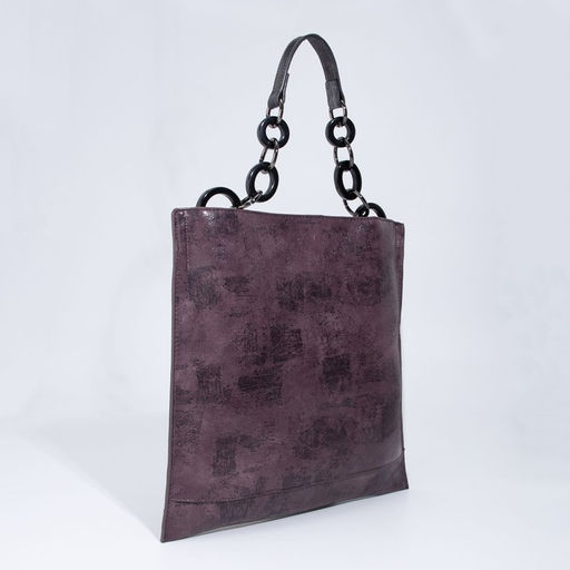 Сумка-тоут на молнии, наружный карман, длинный ремень, цвет фиолетовый - Simaland фото 2