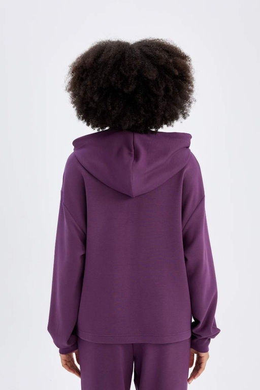 DeFactoFit Oversize толстовка широкого кроя премиум-класса с капюшоном и карманами-кенгуру для спортсменов  фото 10