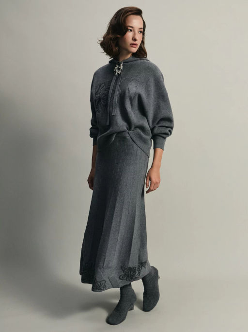 Вязаная юбка А-силуэта / Zarina  фото 3