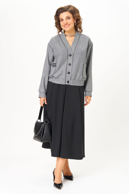 Костюм Aira Style 24131 серо-черный