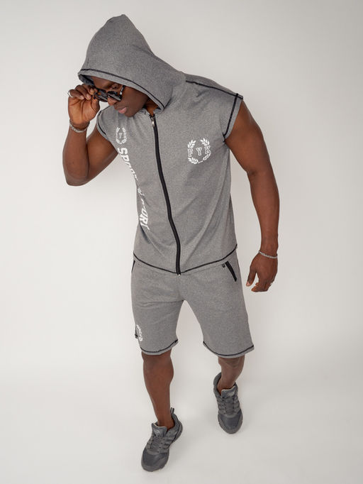 Спортивный костюм летний мужской светло-серого цвета 2265SS - FUYOUKAI фото 12