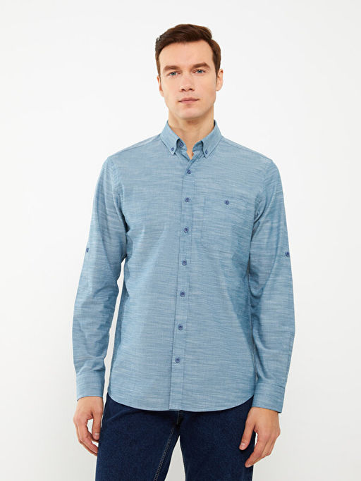 Regular Fit Uzun Kollu Poplin Erkek G?mlek