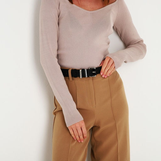 Ремень женский, ширина 3 см, пряжка металл, цвет чёрный - Simaland фото 4