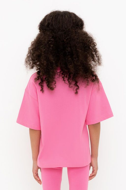 Crockid _ КР 302716-1/неоновый розовый к555 фуфайка (футболка) для дев