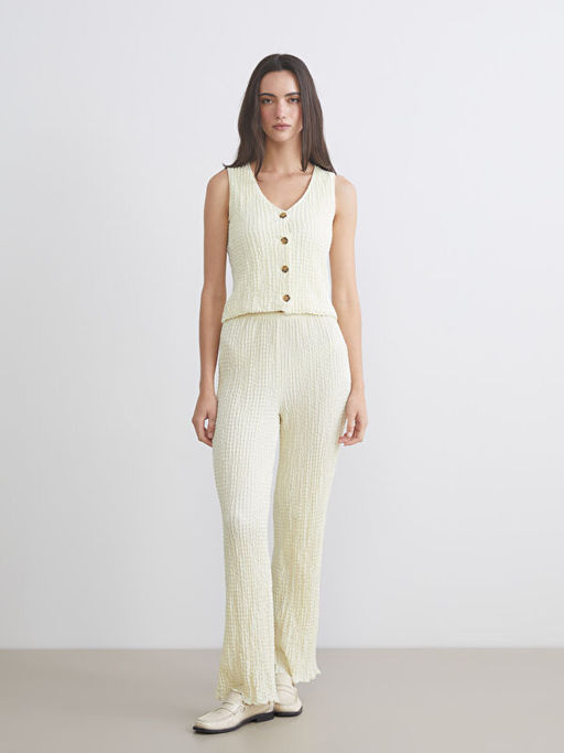 V Yaka Dokulu Kad?n Yelek