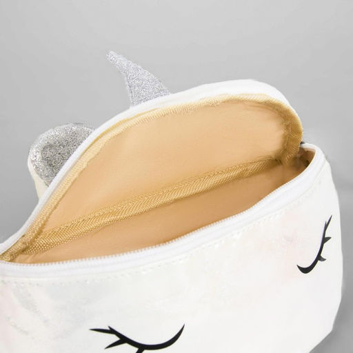 Сумка детская поясная Magiс unicorn на молнии, цвет белый - NAZAMOK KIDS фото 2