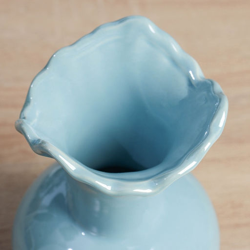 Ваза для цветов «Изекил», d=10 см, h=17 см, керамика, голубая