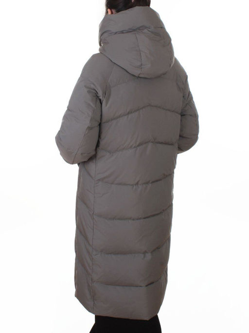 8855 GRAY Пальто зимнее женское (200 гр. холлофайбер)