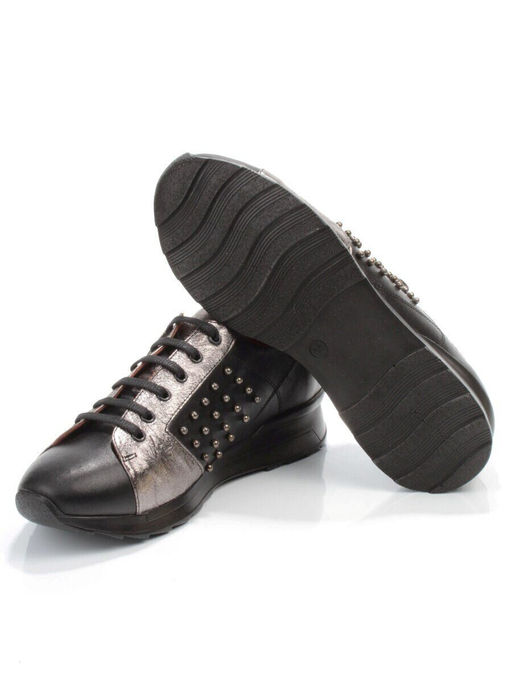 05-570 BLACK Кроссовки женские (натуральная кожа)