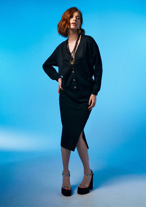 N2402 юбка женская черный - Mozart фото 2