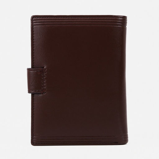 Обложка на кнопке, для автодокументов, паспорта, карт, купюр, цвет коричневый - Simaland фото 2