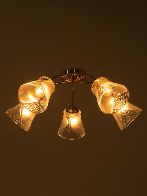 Люстра 12276/5FGD, 5×40 Вт, E27, 64×18×23 см, золото