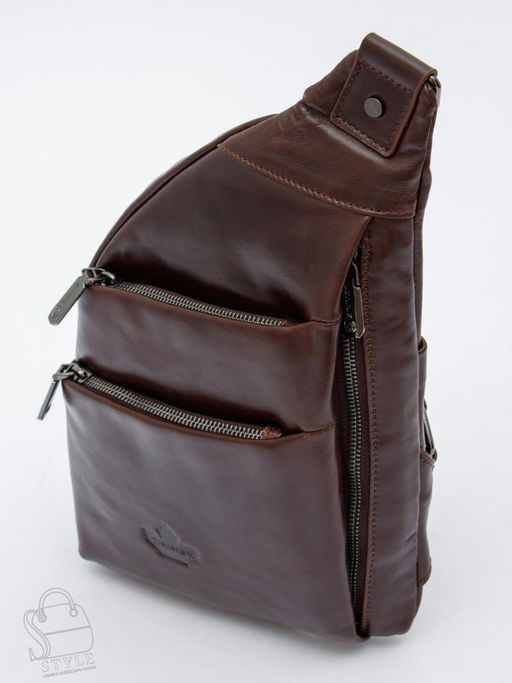 Рюкзак мужской кожаный 1772Z brown Zinimsk