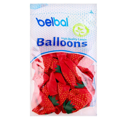 Воздушные шары латексные 14" «Клубника», шелкография, 25 шт.