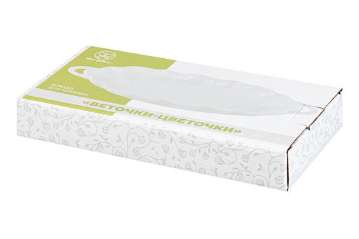 Блюдо для нарезки 26*13,5*2,7 см Веточки-цветочки - Elan gallery фото 6