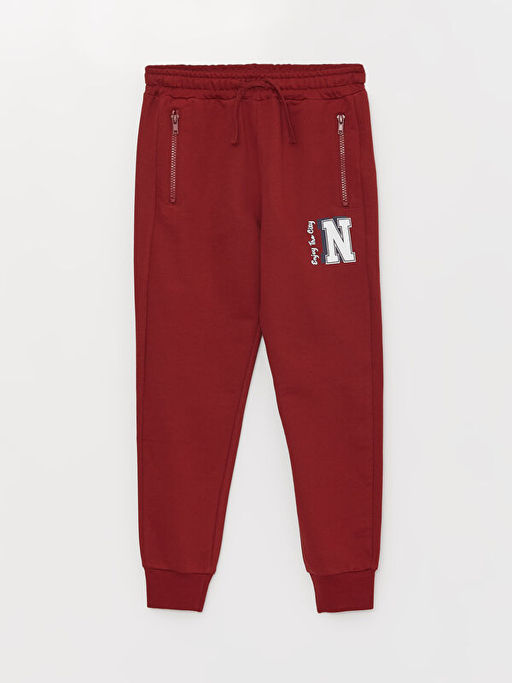 Beli Lastikli Bask?l? Erkek ?ocuk Jogger E?ofman Alt?