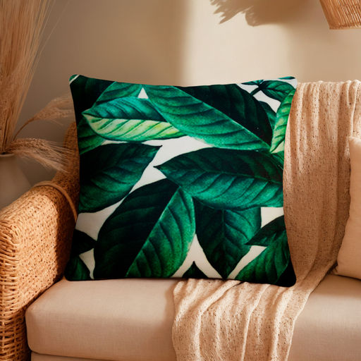 Наволочка декоративная Этель Тропики Листва 40х40 см, велюр  фото 6