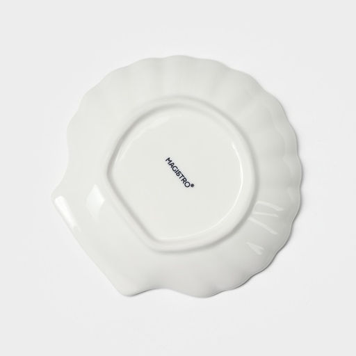 Блюдо для подачи Magistro «Ракушка», d=13 см, фарфор, цвет белый