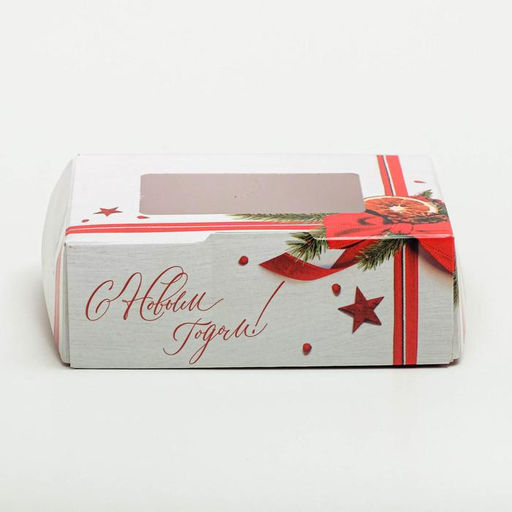 Цена за 5 шт. Коробка складная новогодняя «С Новым годом», 10×8×3.5 см