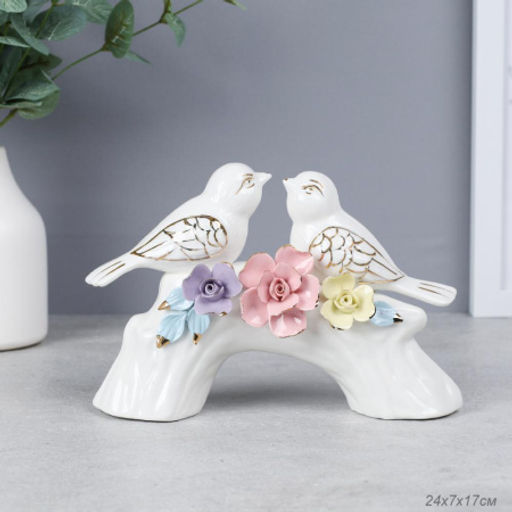 Статуэтка Птички на ветке / WRF-103 /уп 36/